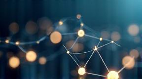 Abstract lighting network visual
